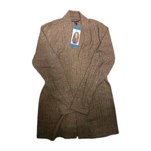 Andrew Marc Women's Cardigan Brown Large